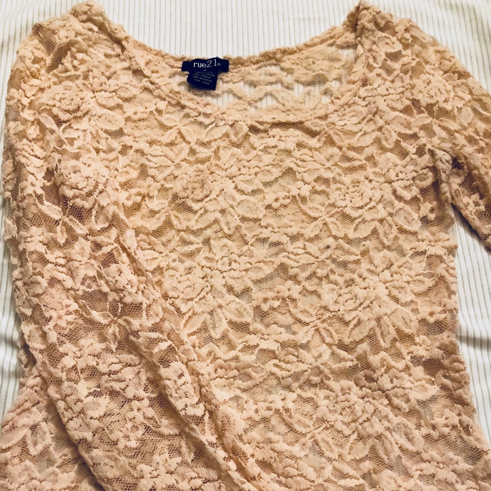 Rue 21 Pink Lace Top